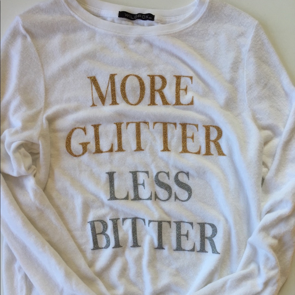 Wildfox “More Glitter” Pullover